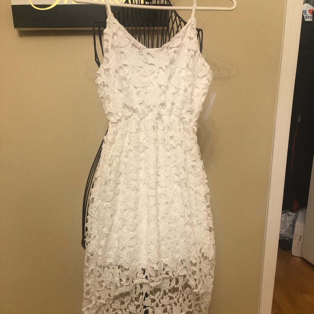 White High Low Dress